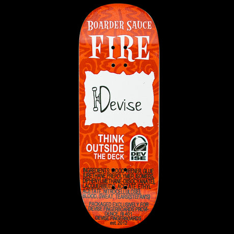 Devise Fingerboard Deck - Boarder Sauce