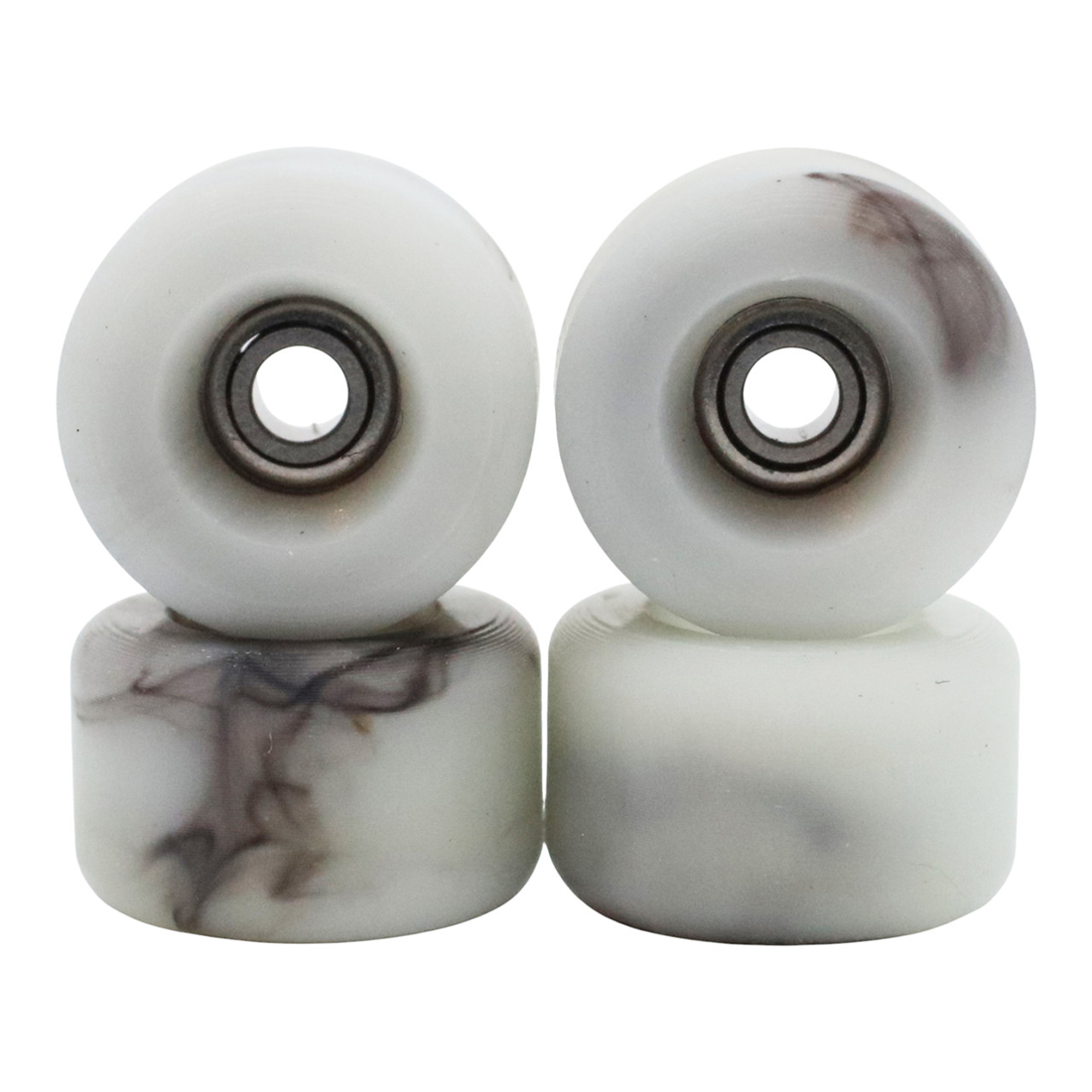 Blistered Conical Full Fingerboard Wheels - White Black and Yellowish Swirl