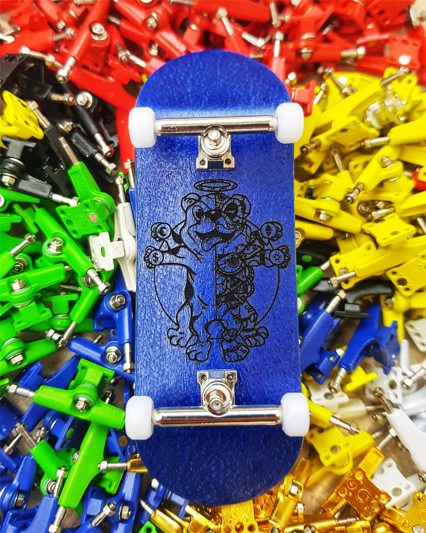 BullGod Pro Fingerboard Complete - Blue CryptoGod