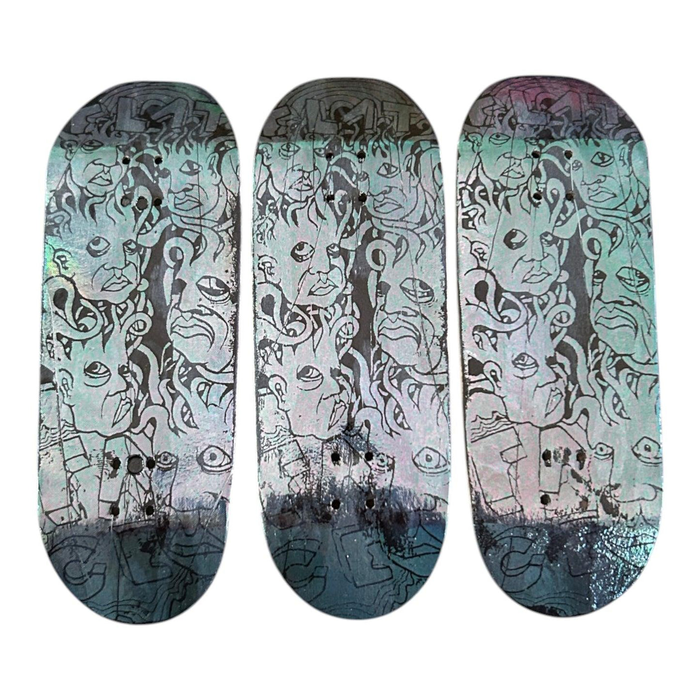 FlatFace Prototype Fingerboard Deck Mike's Numbered Special Series - Faceshaver Zeph Secret Holographic