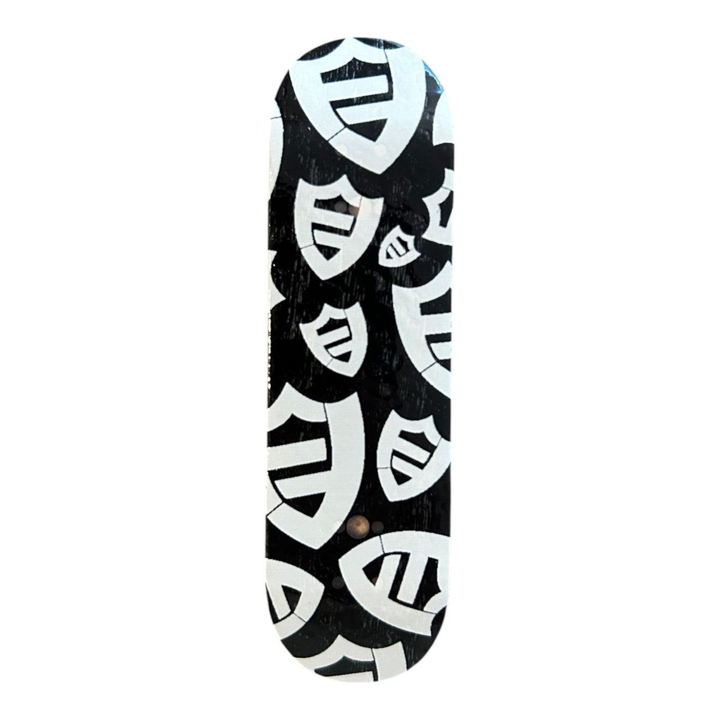 FlatFace G15.12 Fingerboard Deck - White Logos on Black