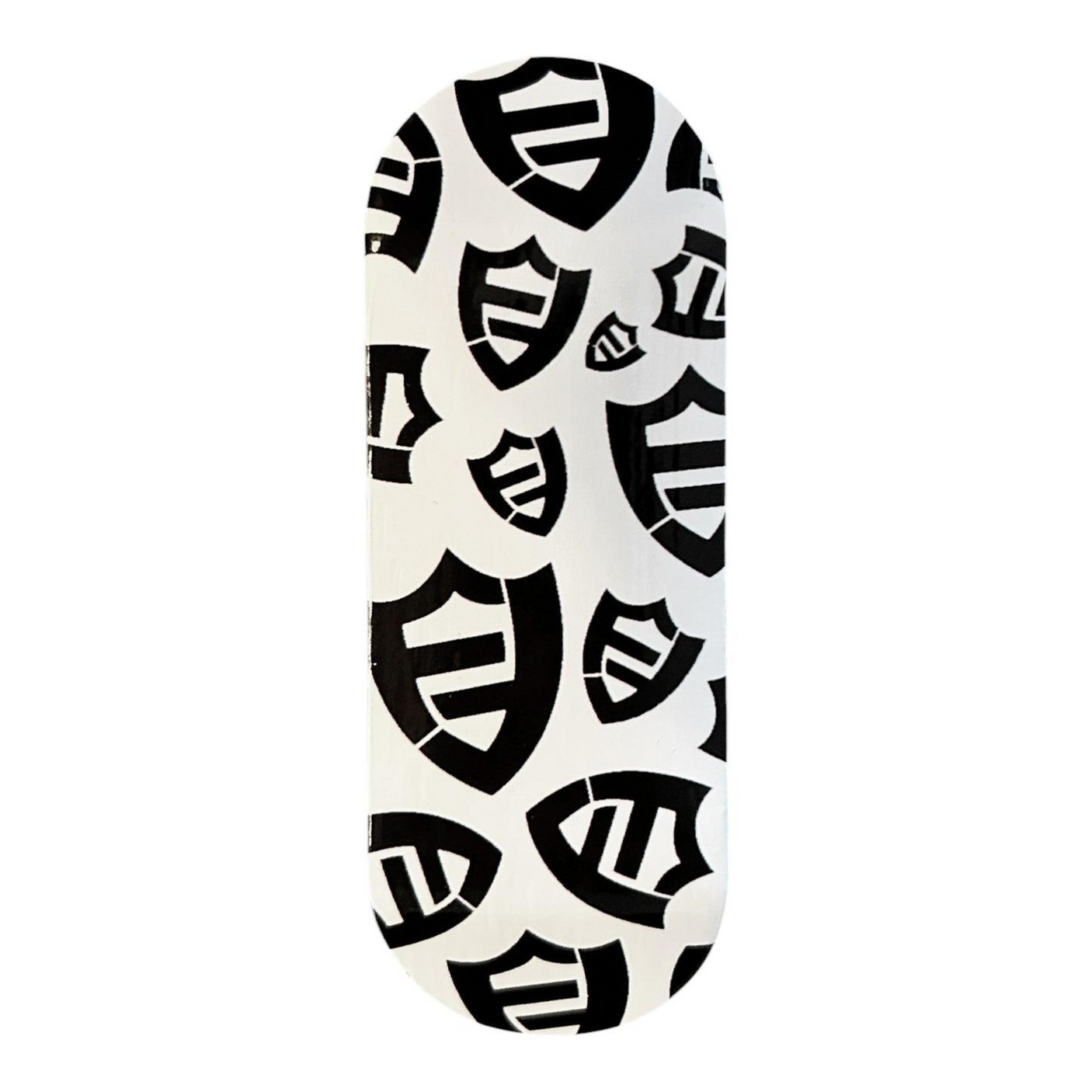 FlatFace Prototype Faceshaver Fingerboard Deck - Logos Black/White