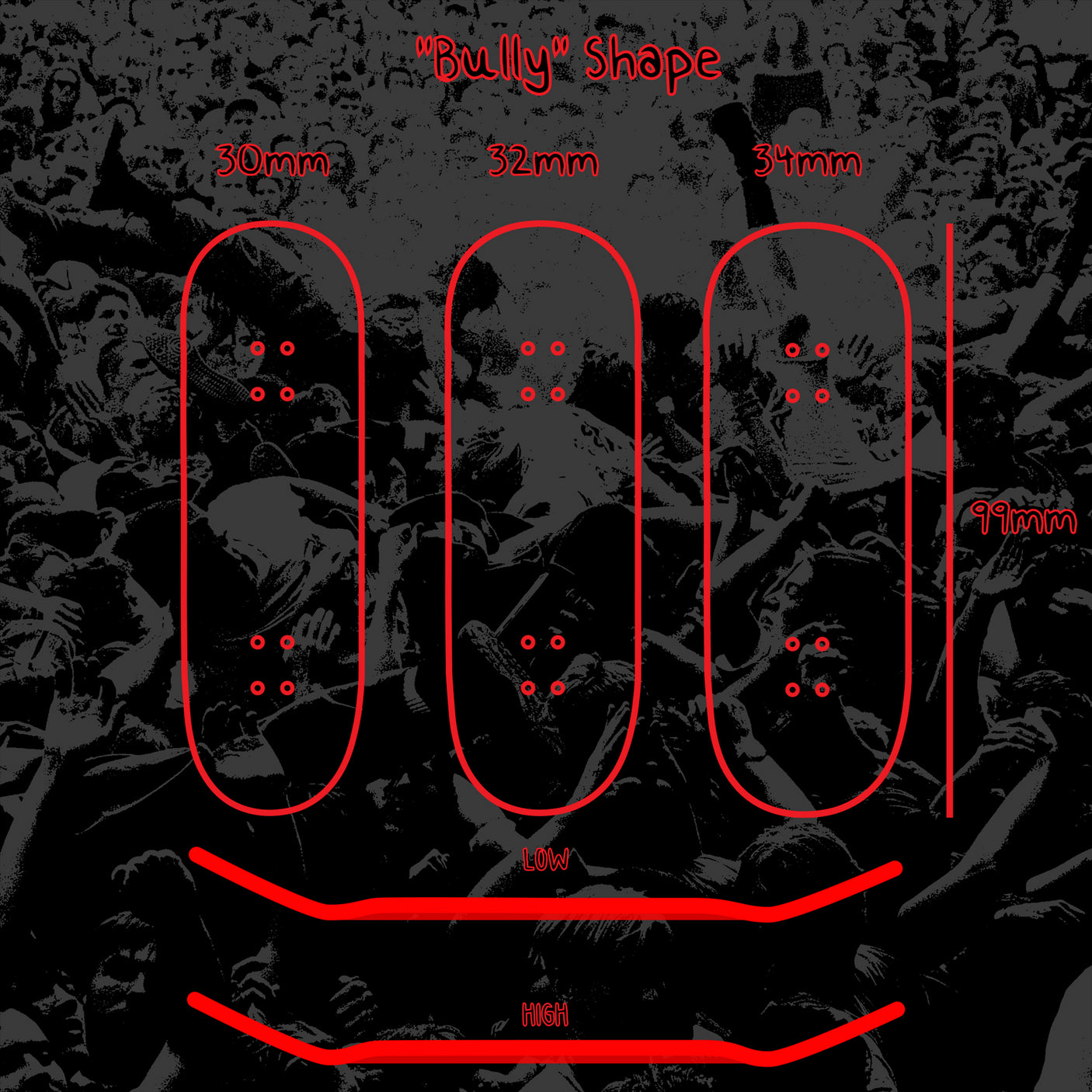 Awful Fingerboard Deck - Women in Black