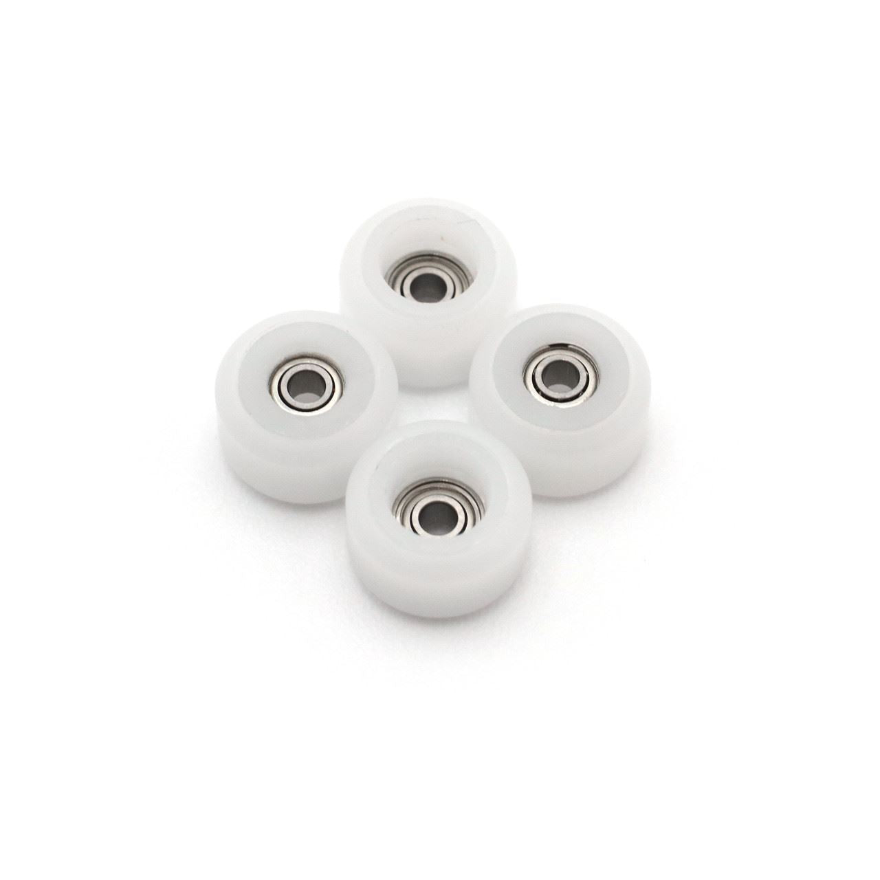 FlatFace Fingerboard Dual Durometer V2 Bearing Wheels - White and White