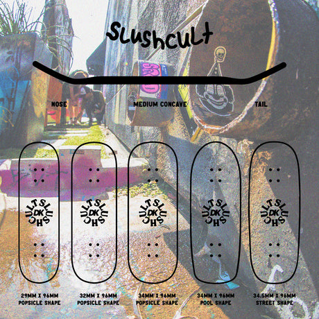 Slushcult Fingerboard Deck - Evil Control Black