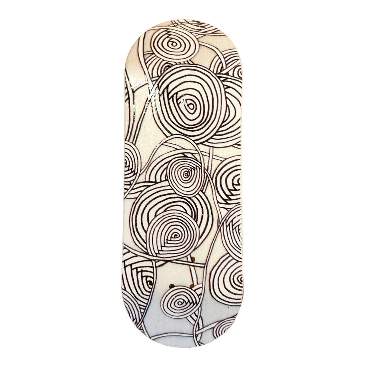 FlatFace G16 Fingerboard Deck - Special Zeph White/Copper Metallic Text