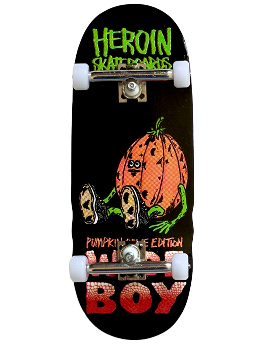 Custom x Heroin Fingerboard Complete - Pumpkin Wide Boy