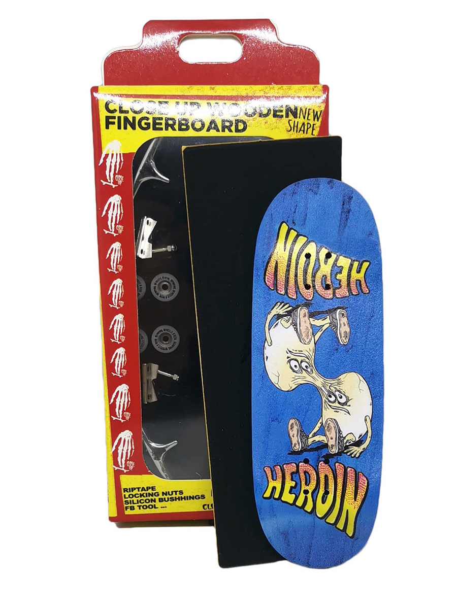 Close Up x Heroin Skateboards Fingerboard Complete - Merged Egg