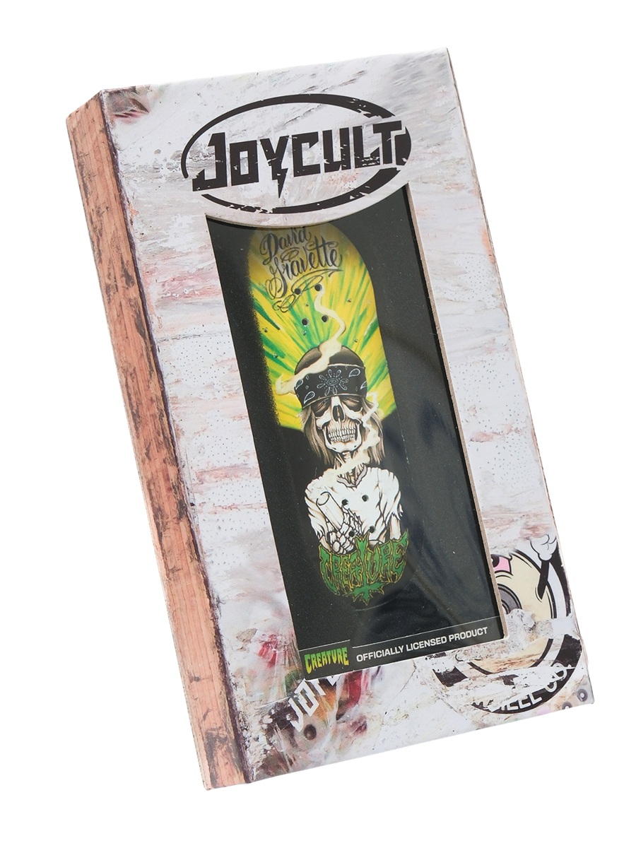 Joycult x Creature Fingerboard Pro Model Deck - Gravette Hippie Skull