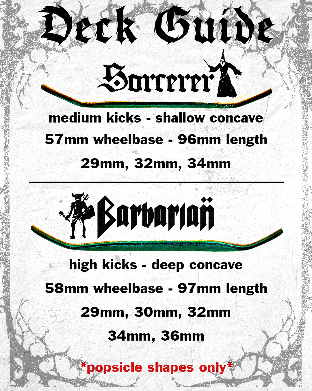 Dungeon Crawl Fingerboard Deck - Wizard