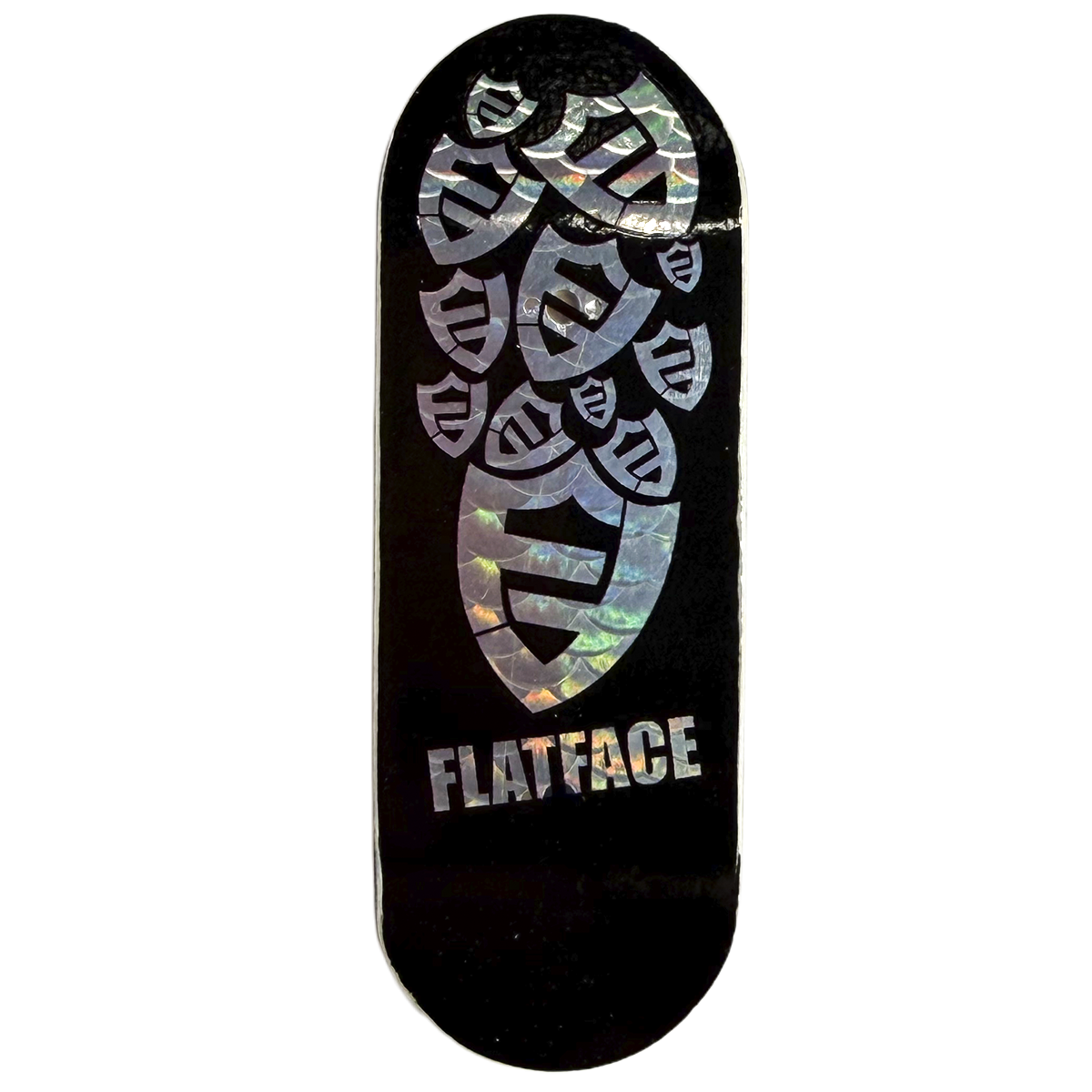FlatFace G15.12 Metallic LE Fingerboard Deck - FF Cyan Fish Scale