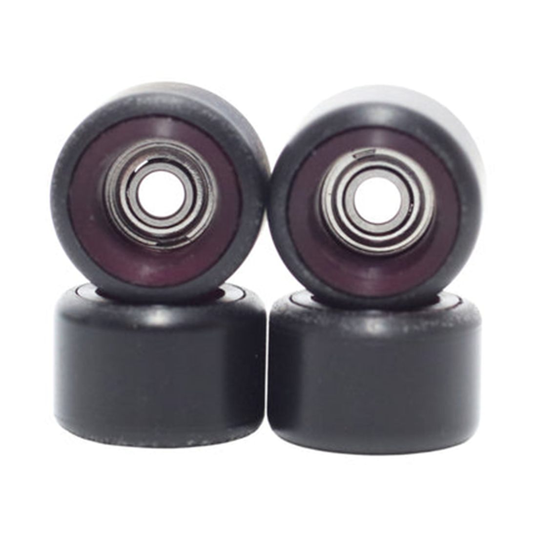FlatFace Fingerboard Dual Durometer Bearing Wheels - Plankton Green and Black