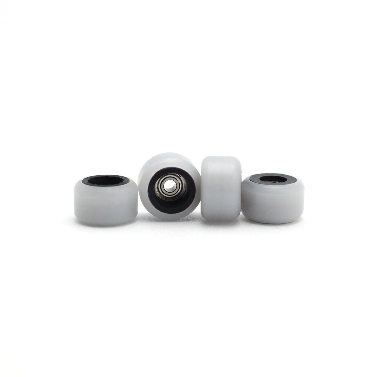 FlatFace Fingerboard Dual Durometer Bearing Wheels - White and Black