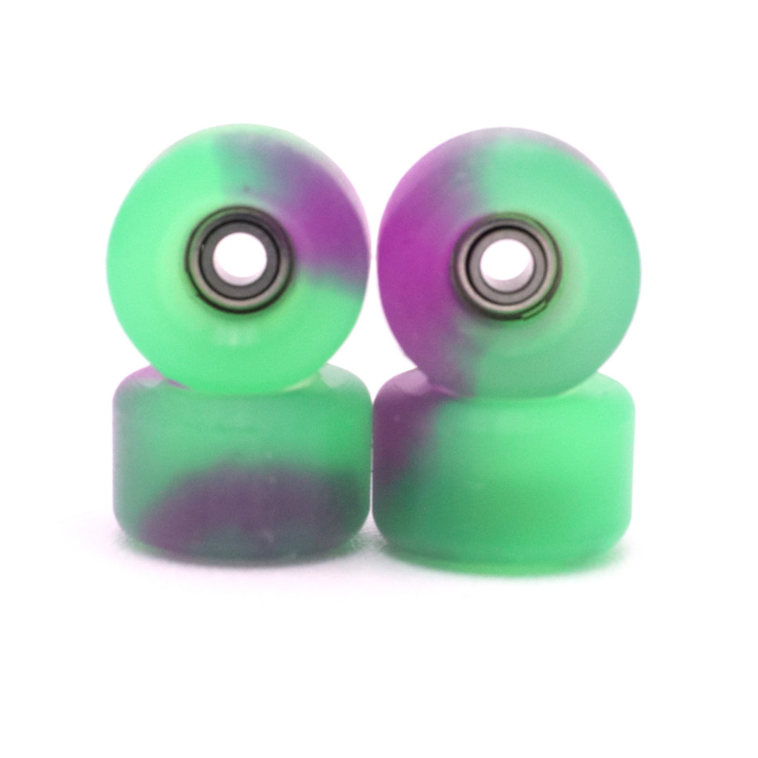 Blistered Conical Full Fingerboard Wheels - Green and Purple UV