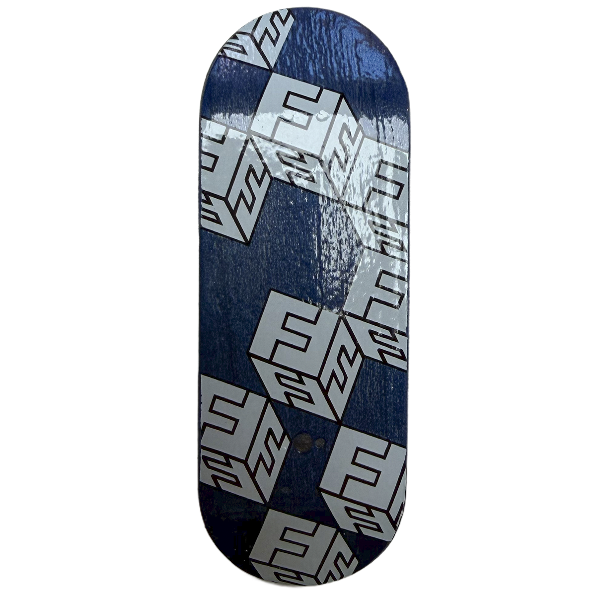 FlatFace x Cowply G16 Fingerboard Deck - White Cubes SE
