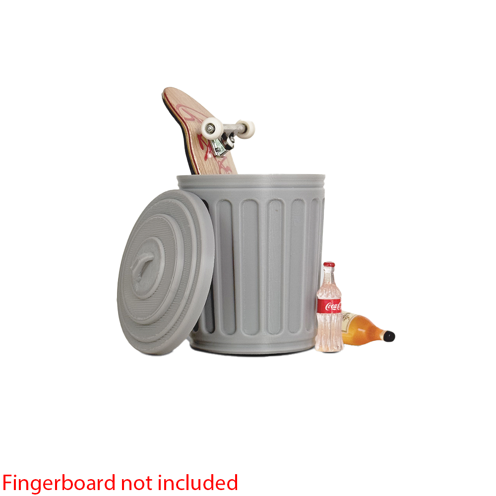Trash Can Ramp Silent Obstacles Fingerboard Ramp - Trash Can w/ 2 Bottles – The Vault ...