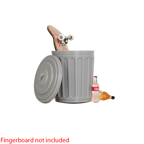 Silent Obstacles Fingerboard Ramp - Trash Can w/ 2 Bottles