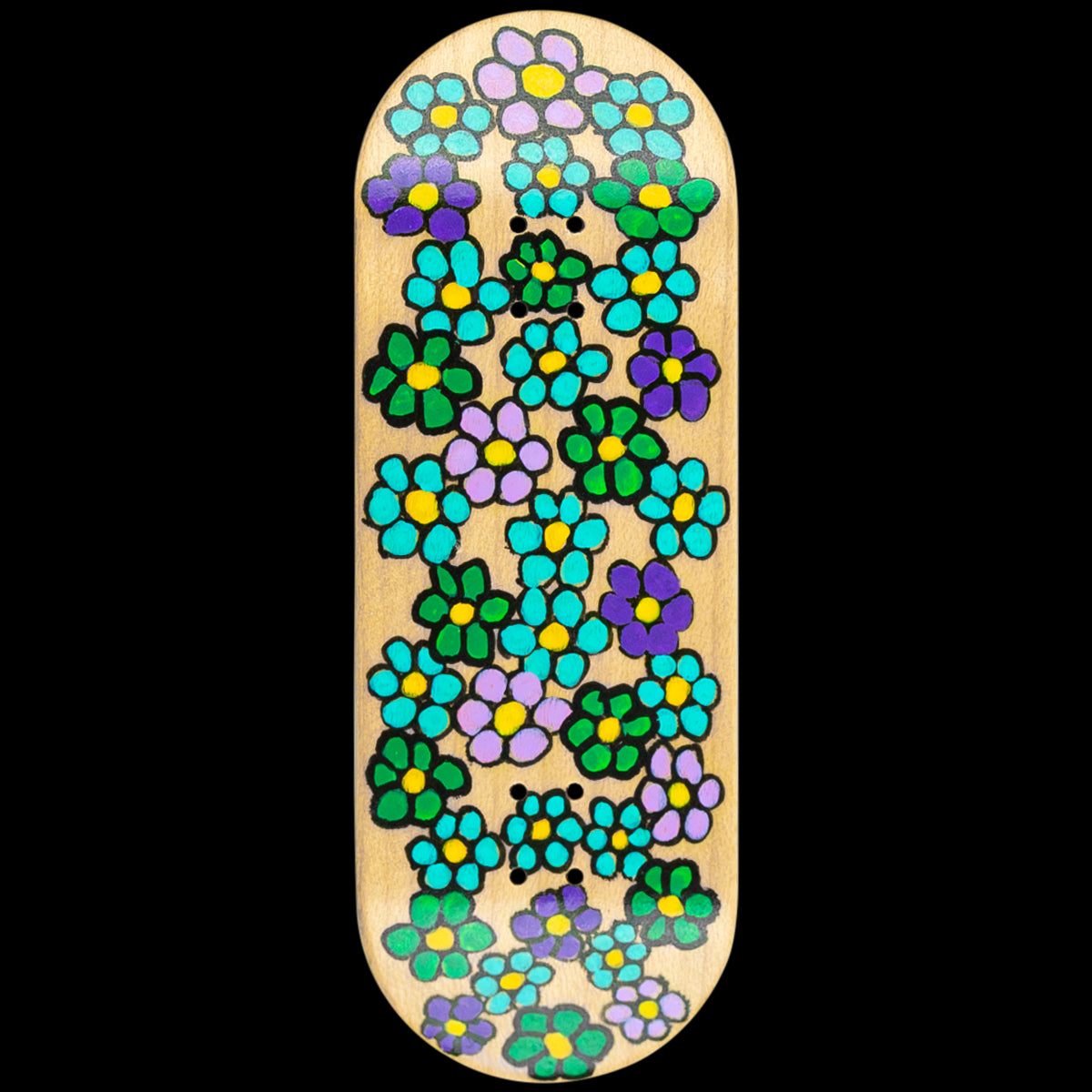 Grow Fingerboard Deck - Purple Blue and Green