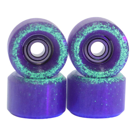 FlatFace x Blistered G1 Bearing Fingerboard Wheels - Baby Blue Pearl Sunshift into Purple Glow