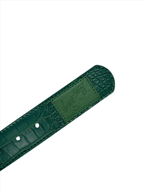 Loosey Green Croc Skin Belt