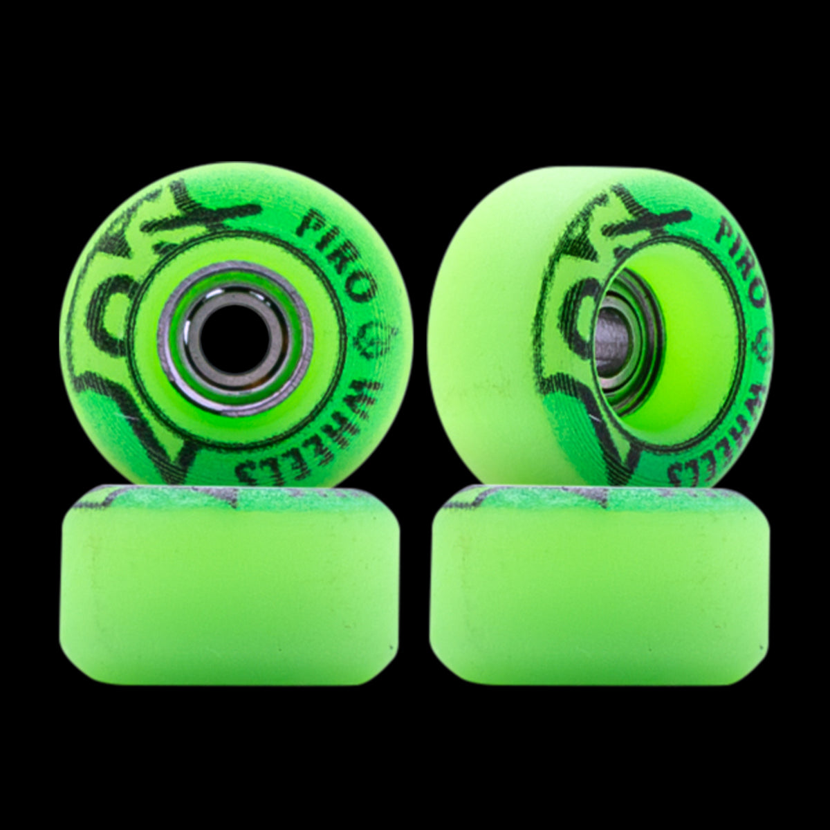 Piro Performance Graphic Fingerboard Wheels - Glow in the Dark