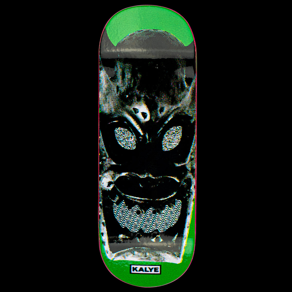 Kalye Fingerboard Deck - Green Mask