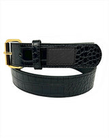 Loosey Black Croc Skin Belt