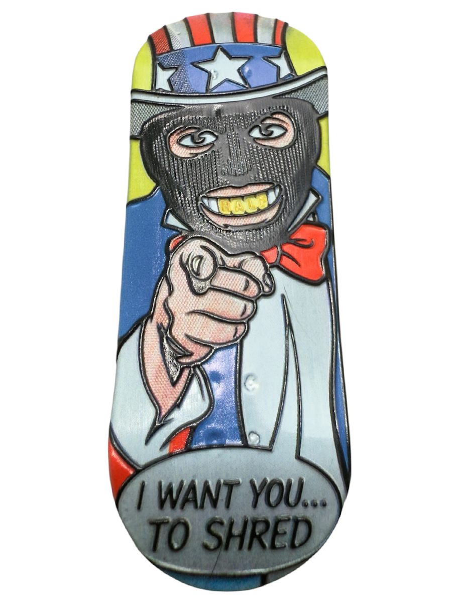 Half Fingerboard Deck - Uncle Scam