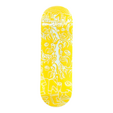 FlatFace Prototype Fingerboard Deck - Zeph White/Yellow Glow