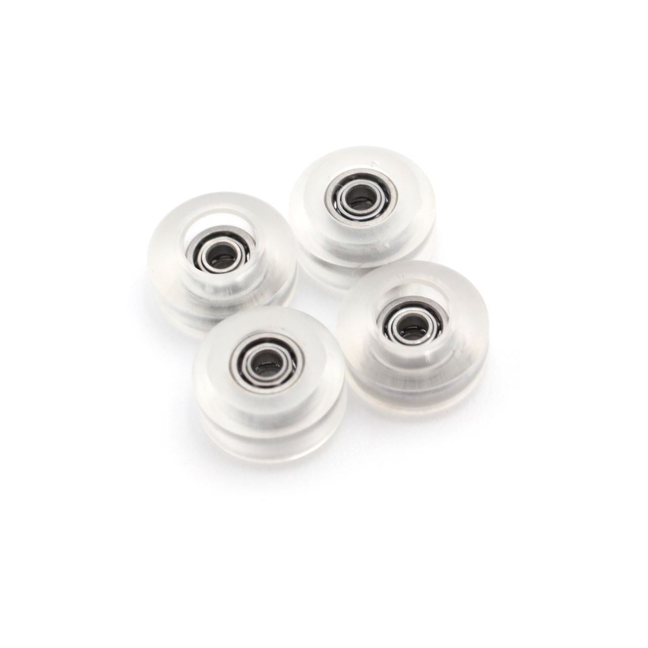 FlatFace Fingerboard G10 Dual Bearing Wheels - 72D Ultra - Clear