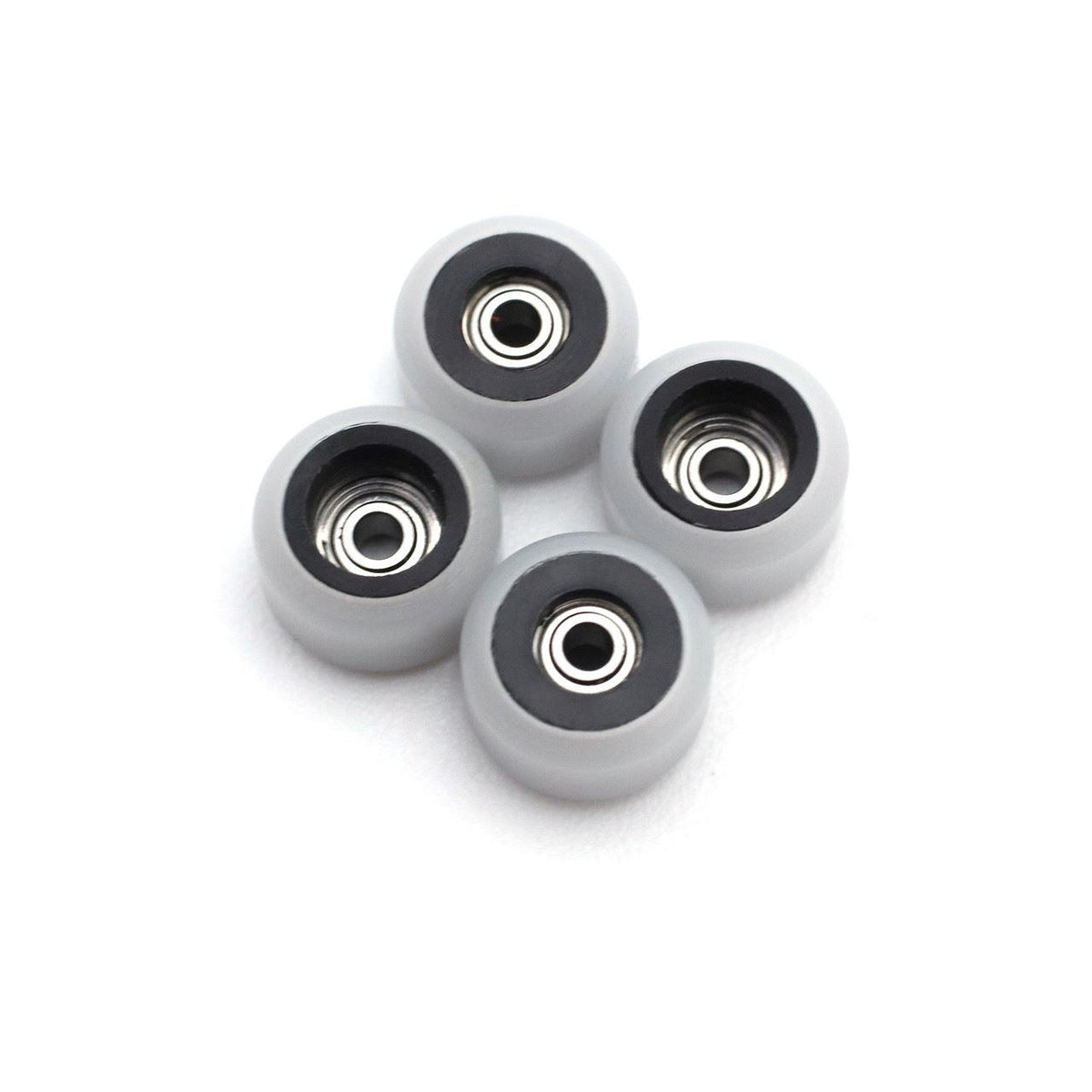 FlatFace Fingerboard Dual Durometer Bearing Wheels - White and Black