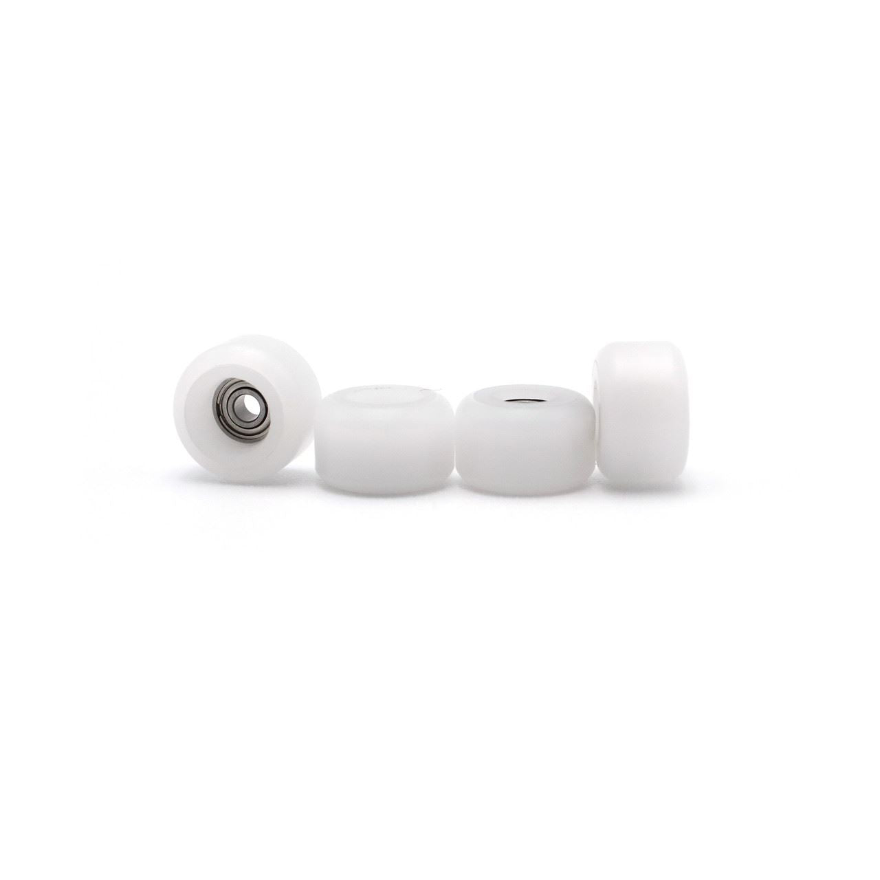 FlatFace Fingerboard Dual Durometer V2 Bearing Wheels - White and White