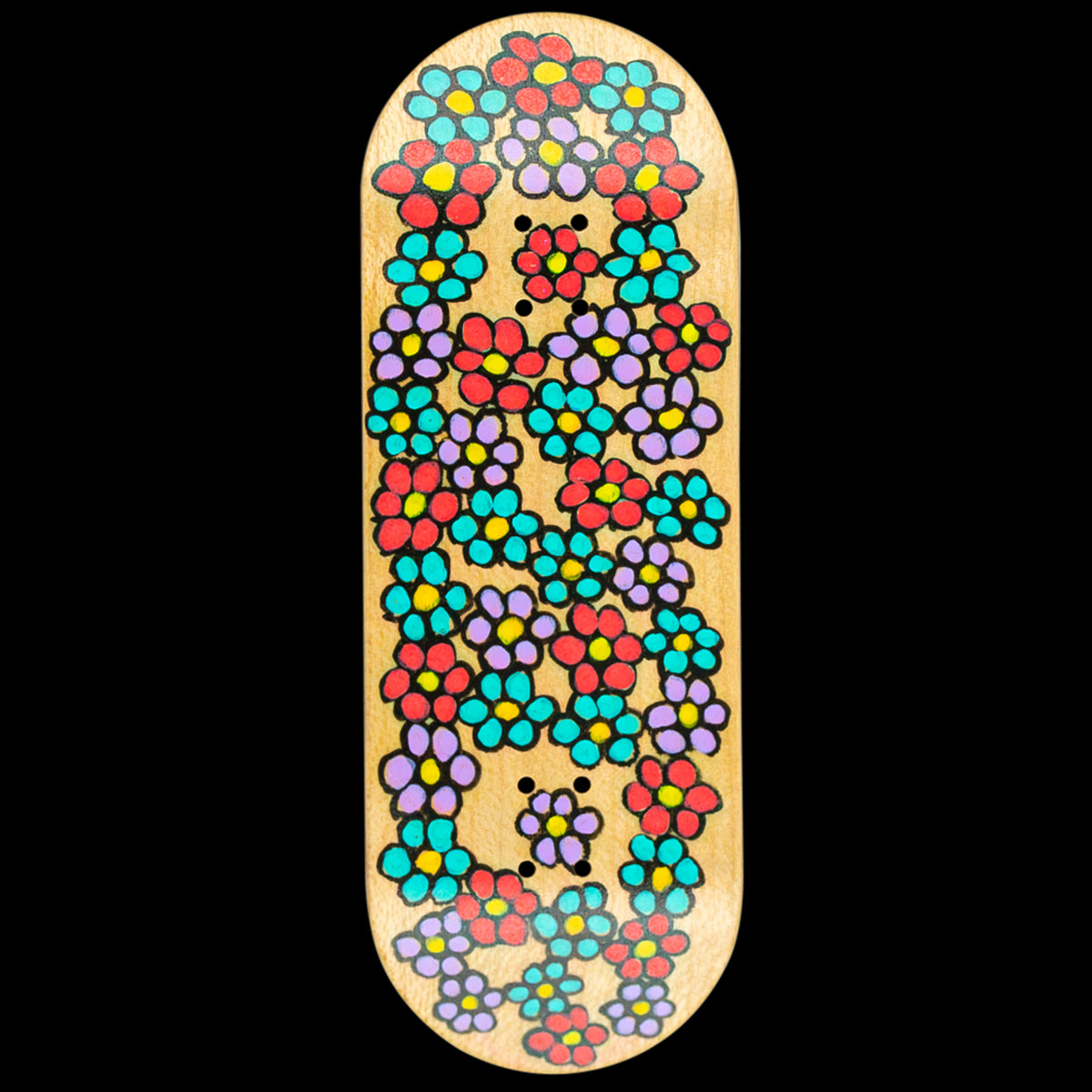 Grow Fingerboard Deck - Orange Blue and Pink