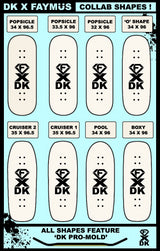 Faymus x DK Fingerboard Deck - Fragmented
