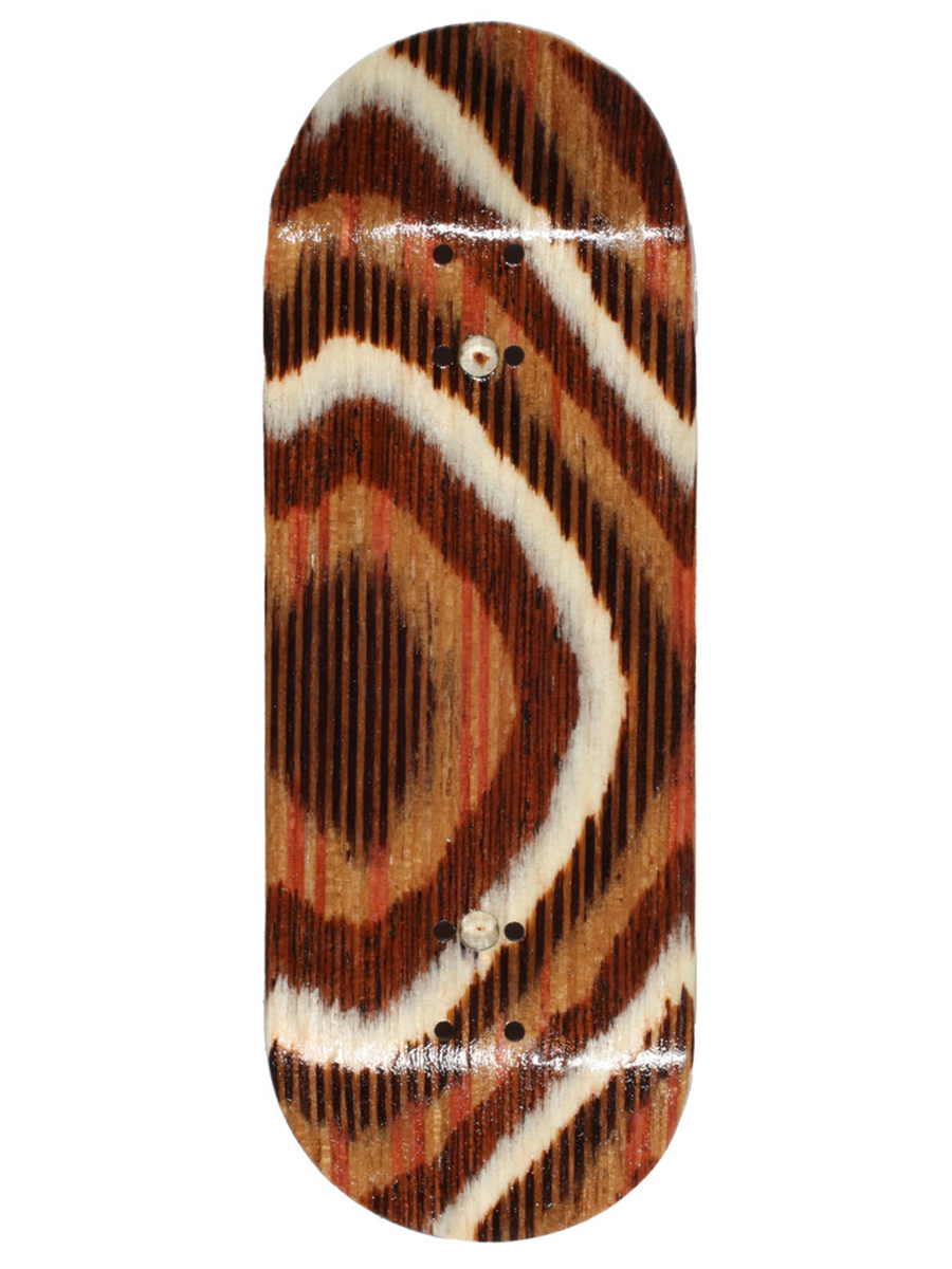 FlatFace G16 Premium Fingerboard Deck - Brown White and Black