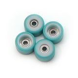 FlatFace Fingerboard Dual Durometer Bearing Wheels - White and Turquoise