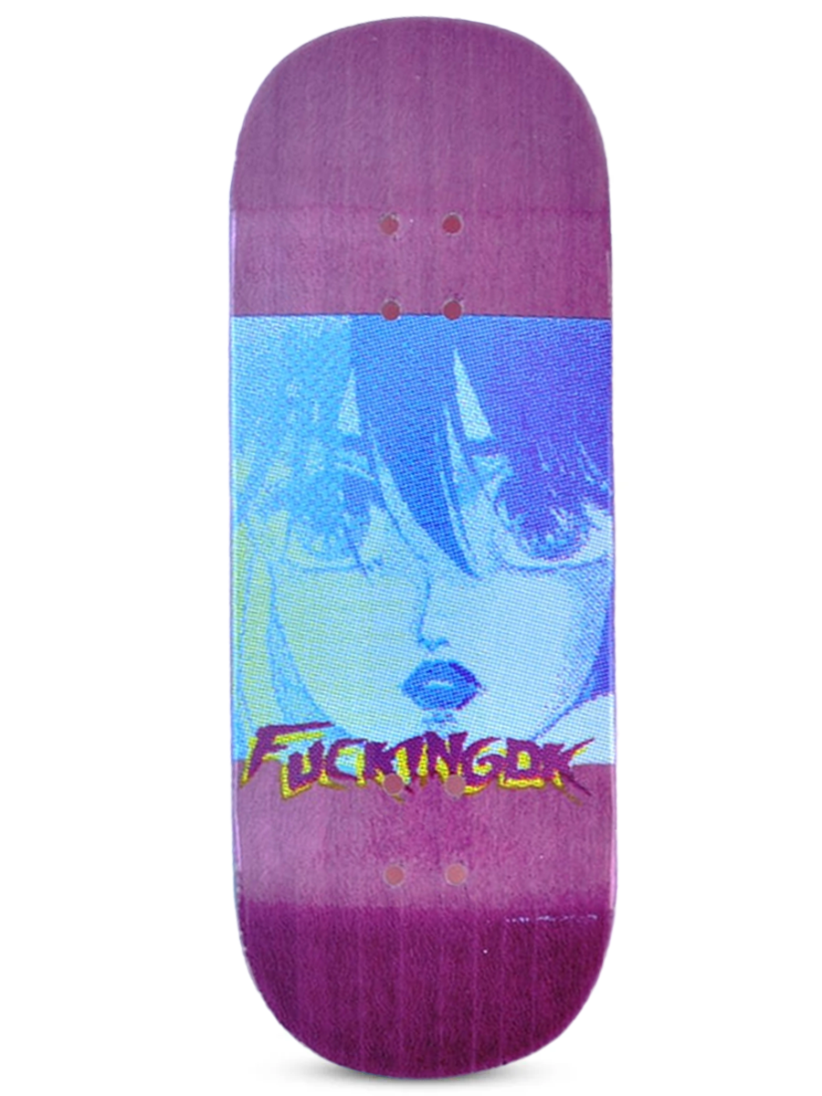 DK Real Wear Fingerboard Deck - F@ckingDK Purple
