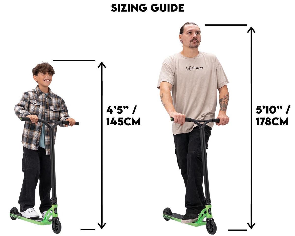 Sizing Guide for Madd Gear Origin 500 Pro Scooter