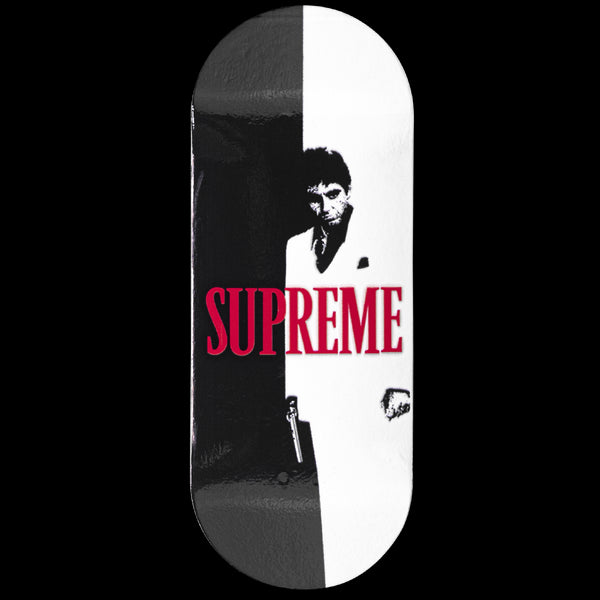スケートボード Supreme Scarface Split Skateboard Deck Supreme Scarface Split Skateboard Art Deck by Supreme Black White
