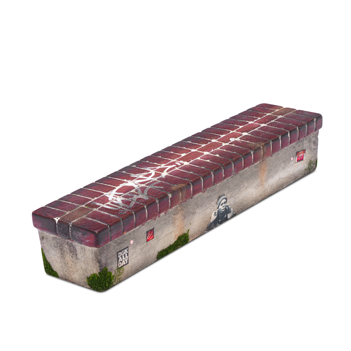 High Level Ramps Fingerboard Ramp - Cement Brick Ledge w/ Graffiti ...
