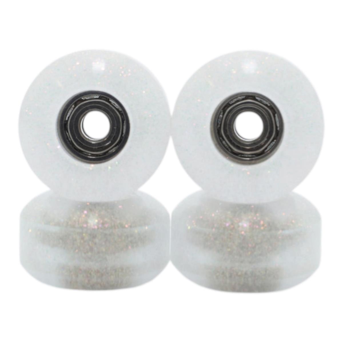 FlatFace Fingerboard G10 Dual Bearing Wheels - 72D Ultra - Clear Sparkle