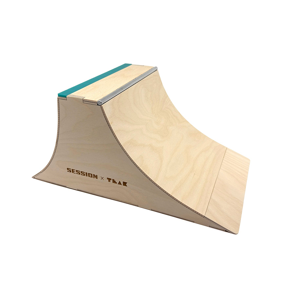 Teak Tuning Fingerboard Ramp - The Wall XL w/ Acrylic Coping