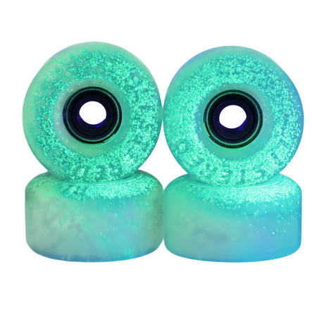 Blistered V5 Street Fingerboard Wheels - Translucent Off White Glow
