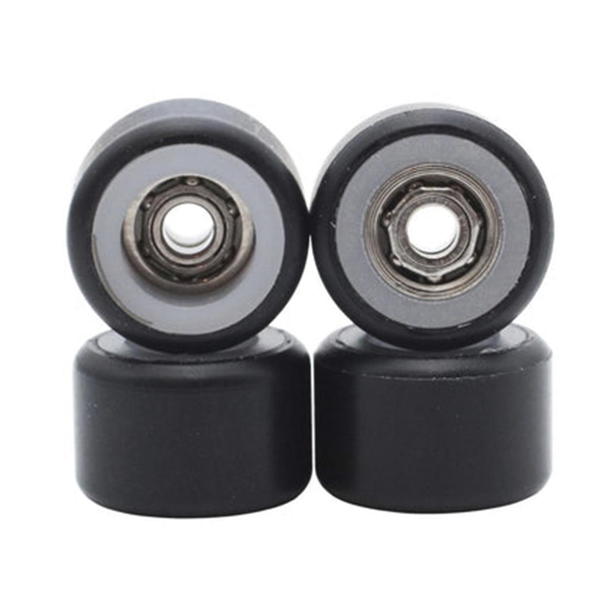 FlatFace Fingerboard Dual Durometer Bearing Wheels - White and Black