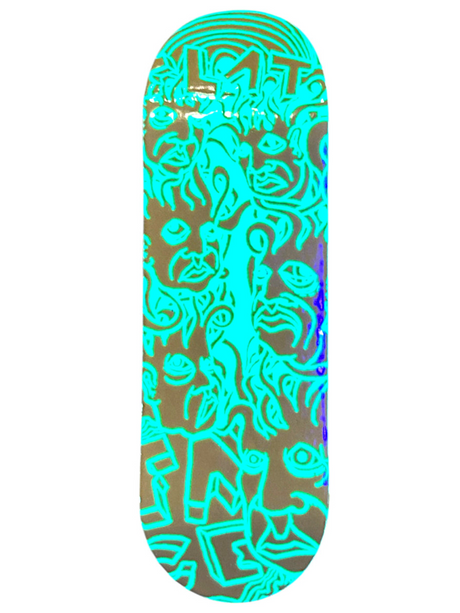 FlatFace Prototype Fingerboard Deck - Zeph White/Yellow Glow