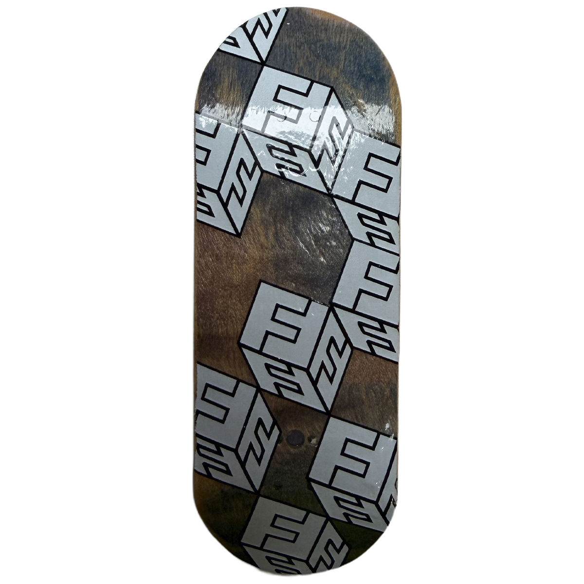 FlatFace x Cowply G16 Fingerboard Deck - White Cubes SE