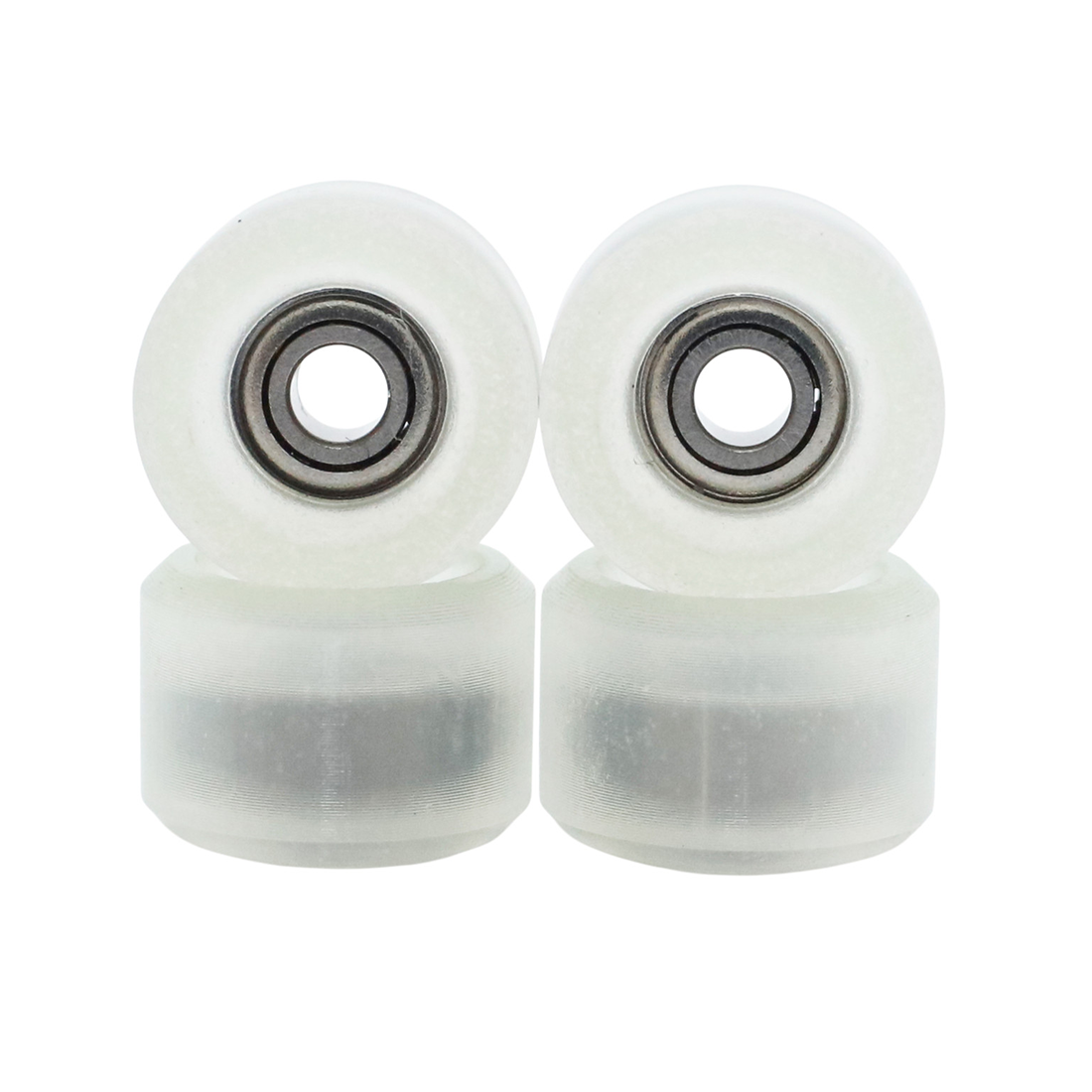 FlatFace x Blistered G1 Bearing Fingerboard Wheels - Clear Glow