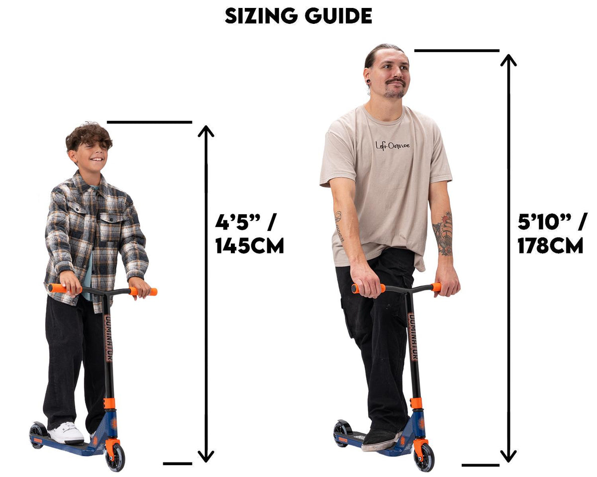 Sizing Guide for Dominator Trooper Pro Scooter