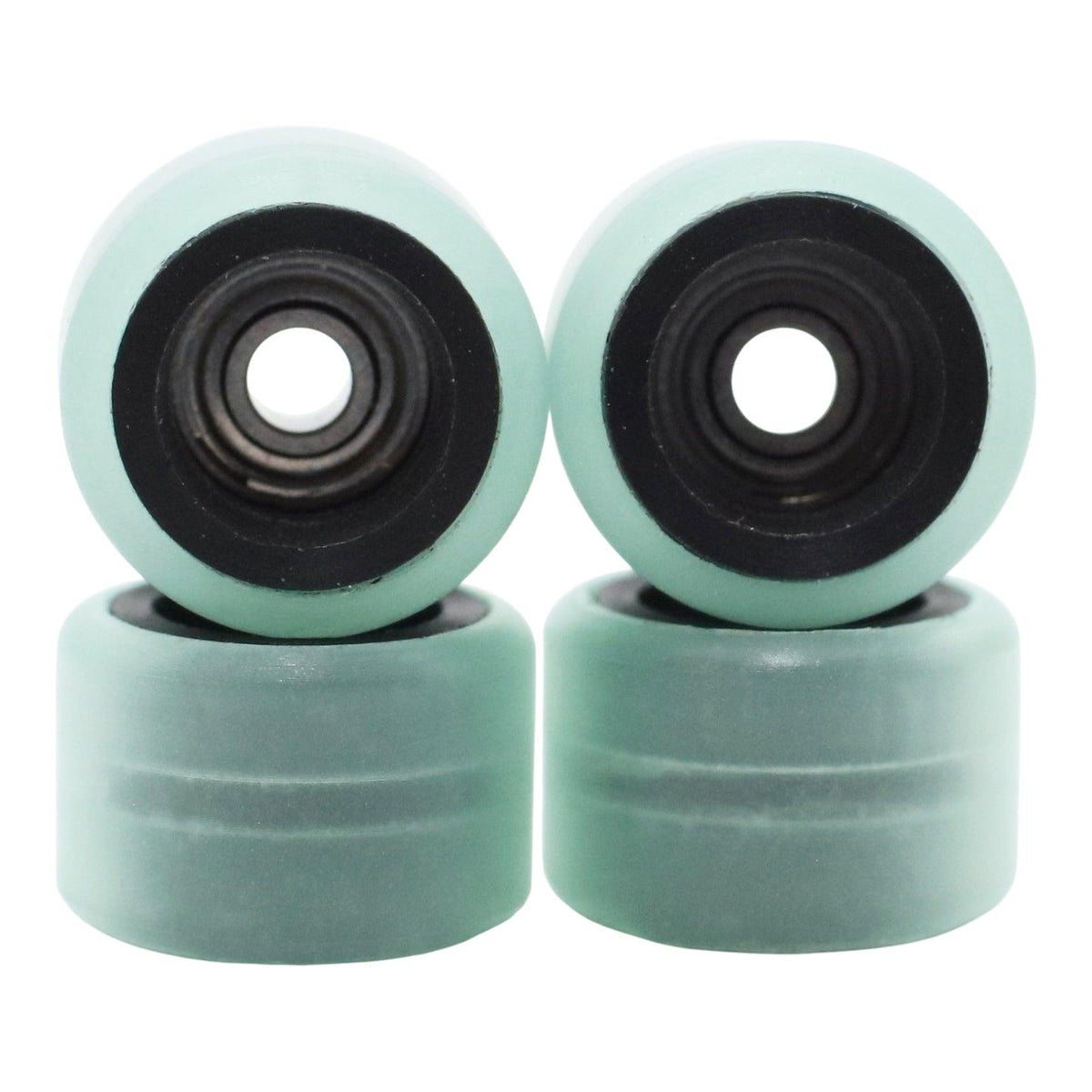 FlatFace Fingerboard Dual Durometer V1 72D Ultra Wheels - Black/Translucent Mint