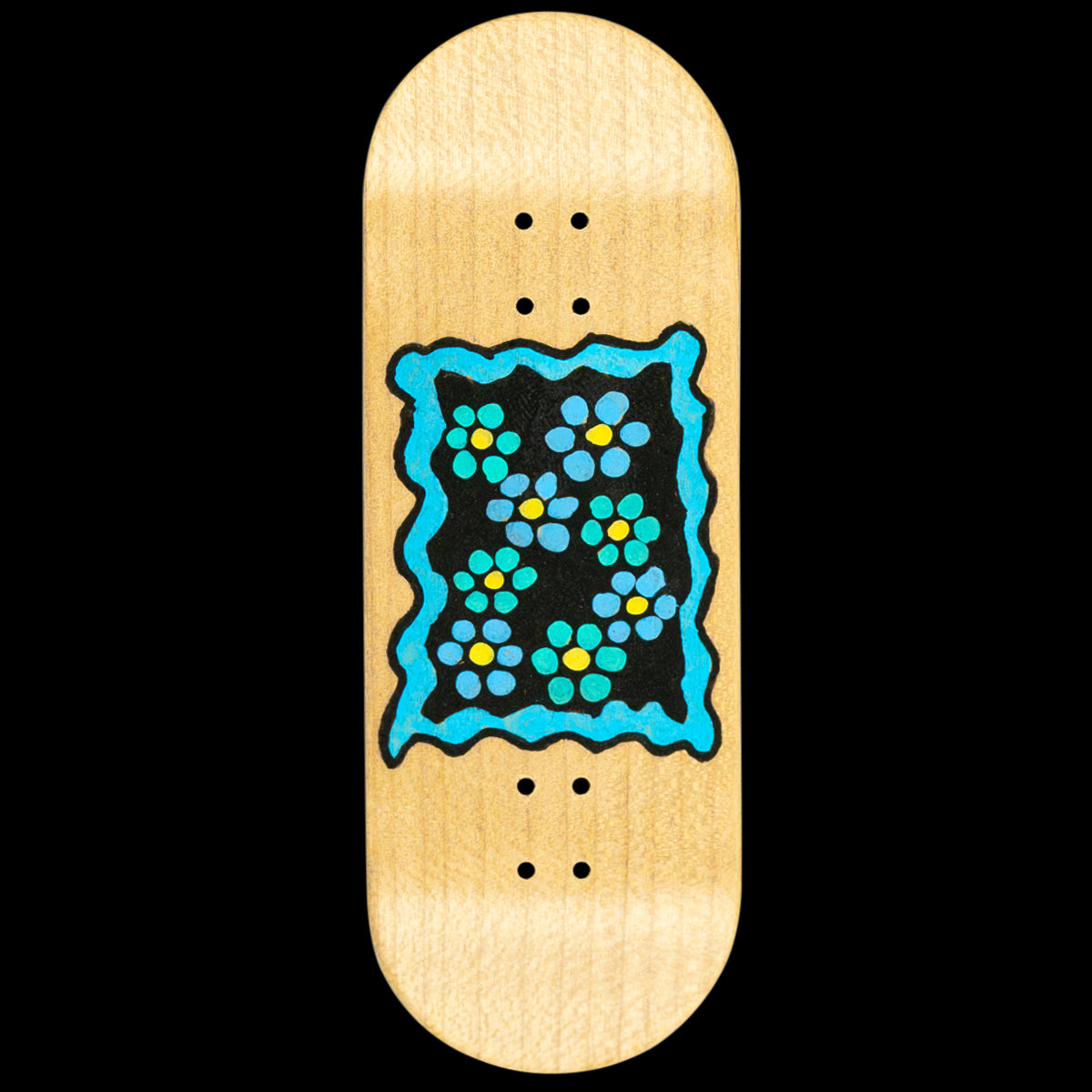 Grow Fingerboard Deck - Natural 8 Flower Frame